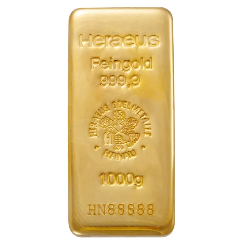 1 公斤 9999 千足金(香港)铸造金条