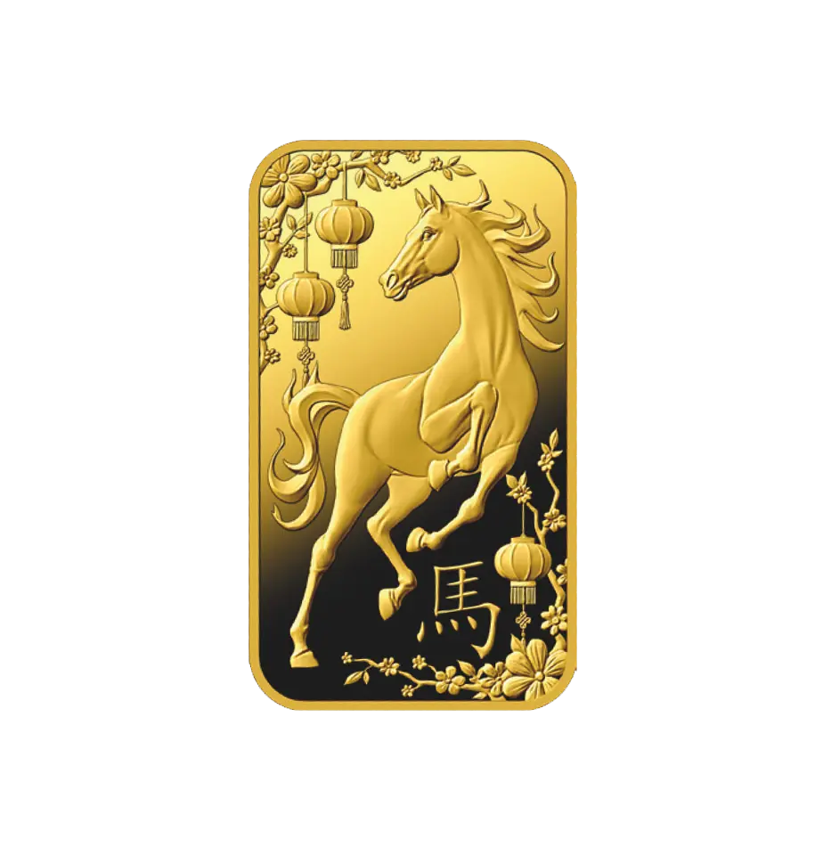 10克 马年限量版 9999 千足金(瑞士)铸造金条