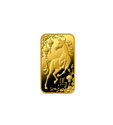 1克 马年限量版 9999 千足金(瑞士)铸造金条