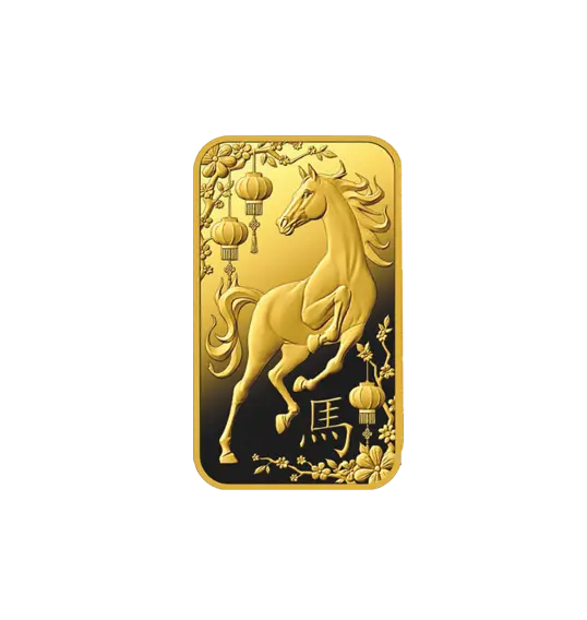 5克 马年限量版 9999 千足金(瑞士)铸造金条