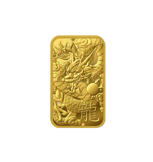 5克 龙年限量版 9999 千足金(瑞士)铸造金条