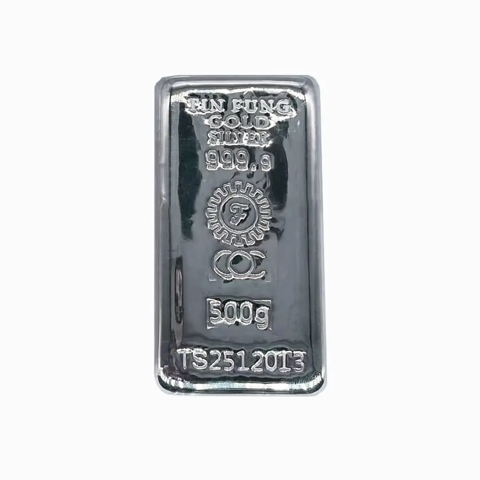 500g - 9999 Silver- Cast Bar - TF Brand - due Jan 28-31st (Pre-order to lock in price)
