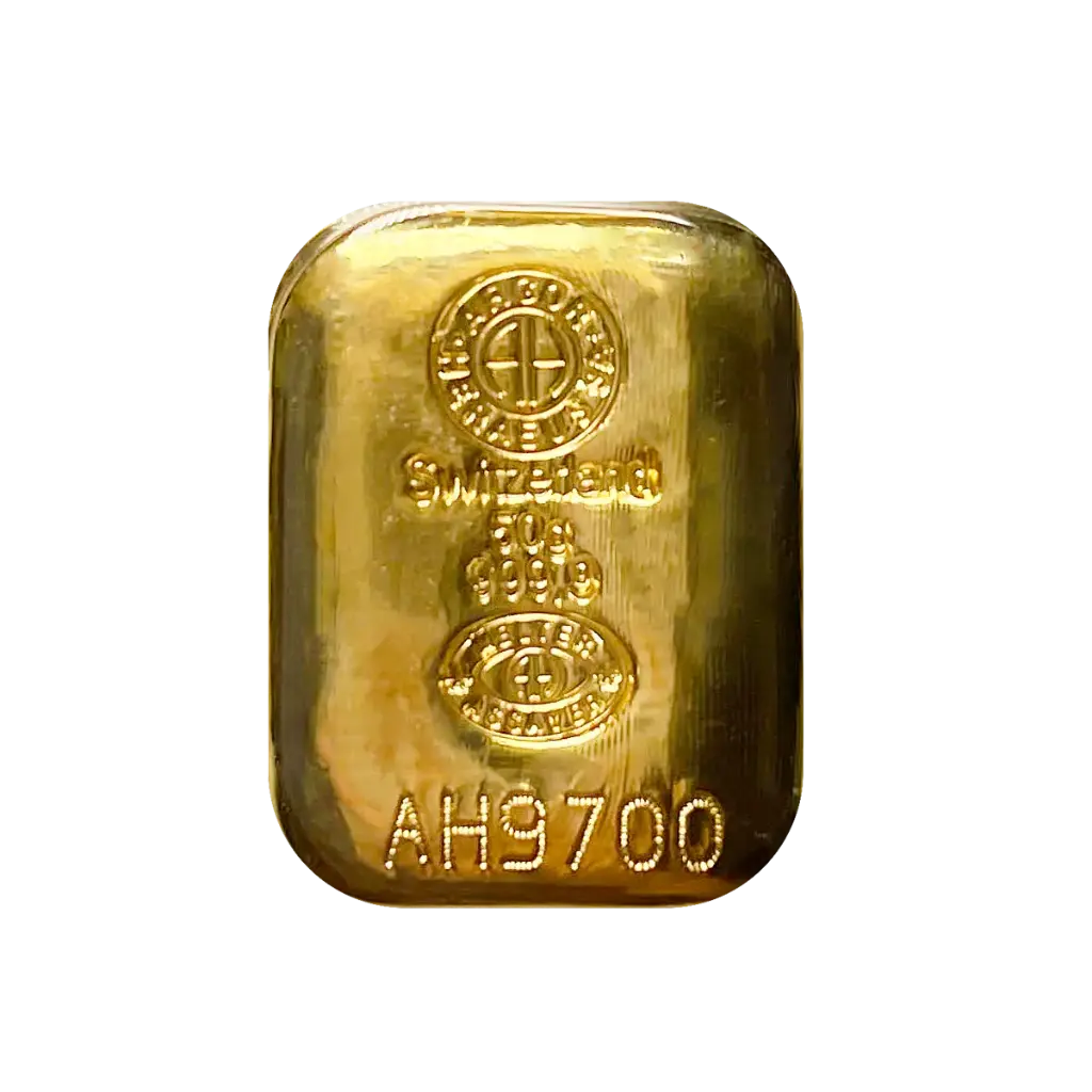 50g - 9999 Gold - Switzerland - Cast Bar