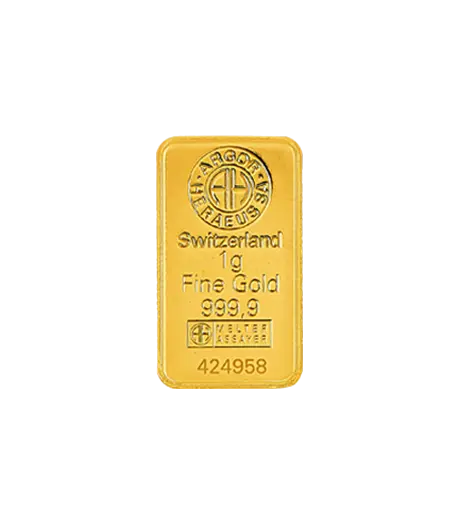 1克 - 9999 千足金(瑞士)铸造金条