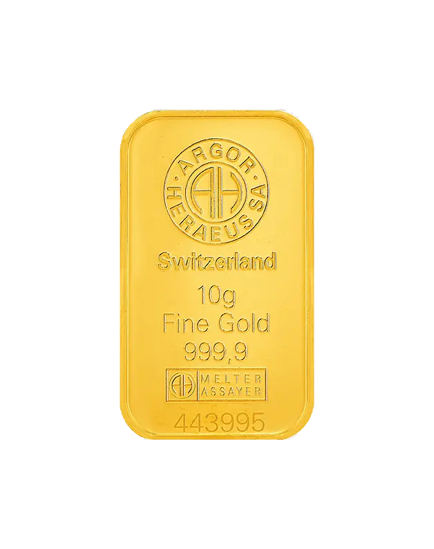 10g 9999 gold - Switzerland - Minted Bar - Kinebar