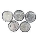 World Mixed Silver Coin Pack 5 x 1oz