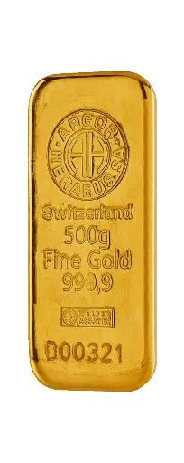 [500g_gold_Heraeus_Swiss_cast] 500 克 9999 千足金(瑞士)铸造金条