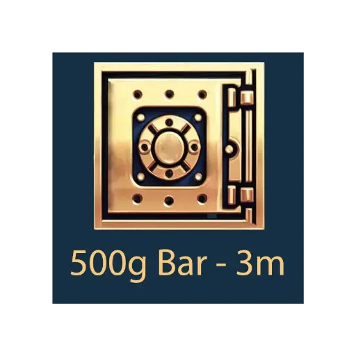 [Bar_storage_500g_3m] 500g 棒材 - 保管庫 - 3 個月