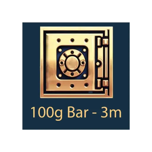 [Bar_storage_100g_3m] 100g 棒材 - 保管庫 - 12 個月