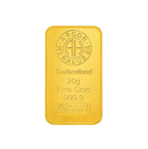 [mint_20g_eu] 20g 9999 gold - Switzerland - Minted Bar