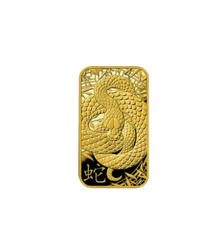 [1g_gold_Heraeus_Swiss_snake] 1g - Limited Edition Snake - 9999 Gold - Switzerland
