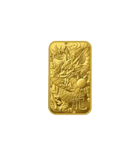 [mint_1g_dragon] 1克 龙年限量版 9999 千足金(瑞士)铸造金条