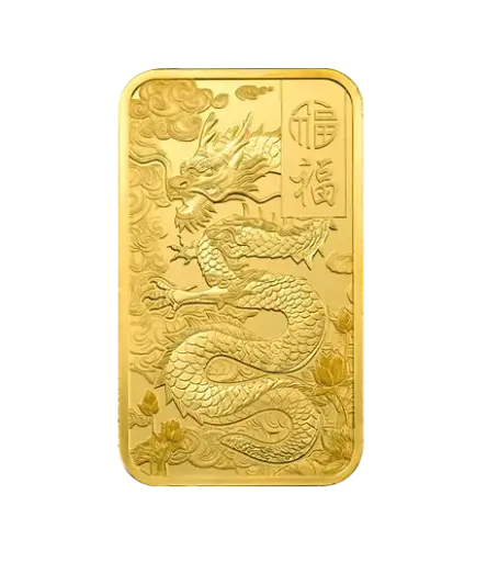 [1oz_gold_PAMP_dragon_mint] 1oz - PAMP - 9999 千足金 - 吉祥黃龍 - (瑞士)鑄造金條