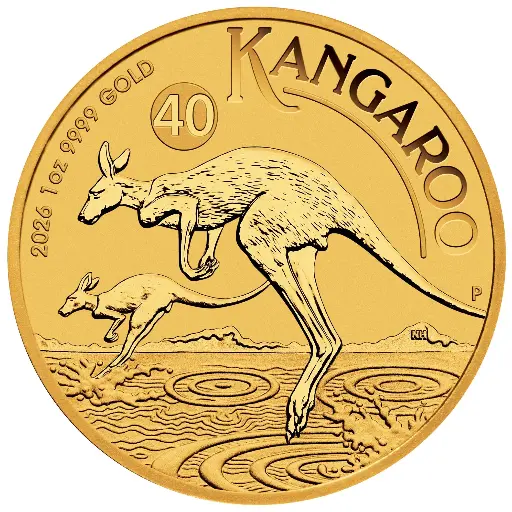 [1oz_gold_kangaroo_2026_coin] 1盎司 2026 澳洲袋鼠 9999 金币 - 澳洲柏斯铸币厂