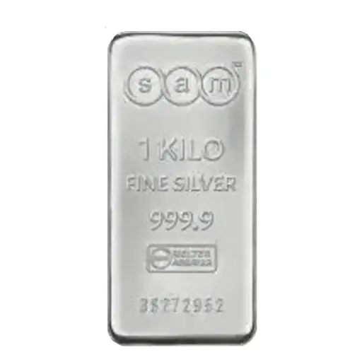 [1kg_silver_SAM_cast] 1公斤 - 9999純銀條 - SAM