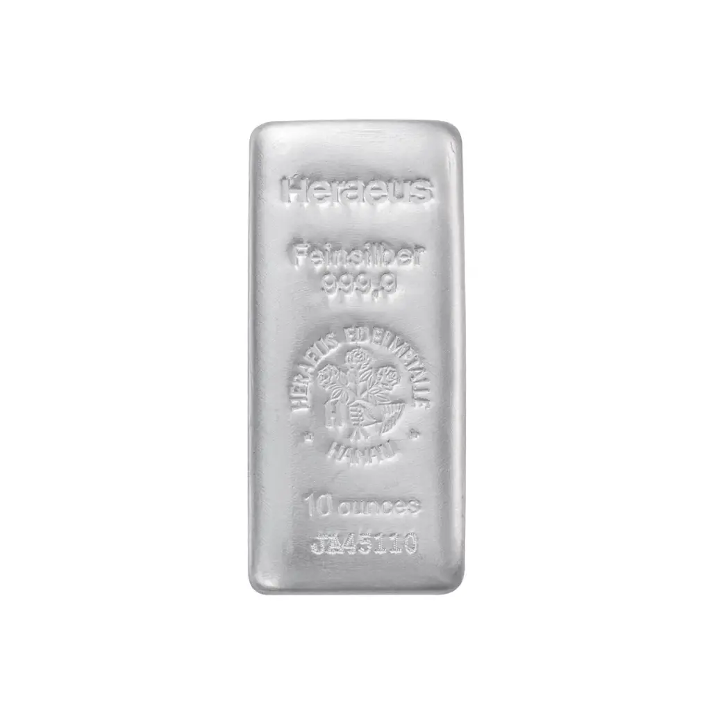 [10oz_heraeus_silver] 10盎司 - 9999 瑞士银条 - 贺利氏 （香港）
